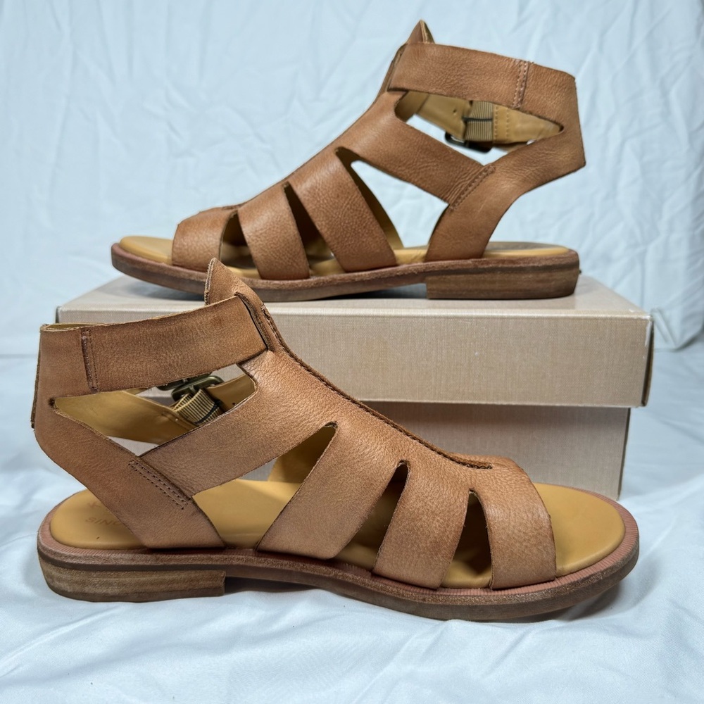 Kork-Ease Baltea Tan Leather Sandals, EUC Comfortable Strappy Buckles Women’s 10 - Picture 5 of 13